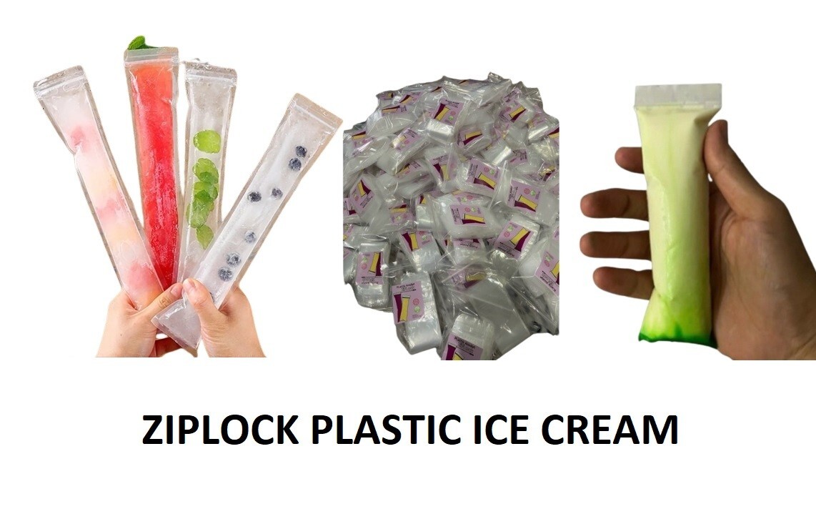 Ice Cream Disposable Bags ZIPLOCK 19x5cm Must Try Do it Your Self New Grab Now