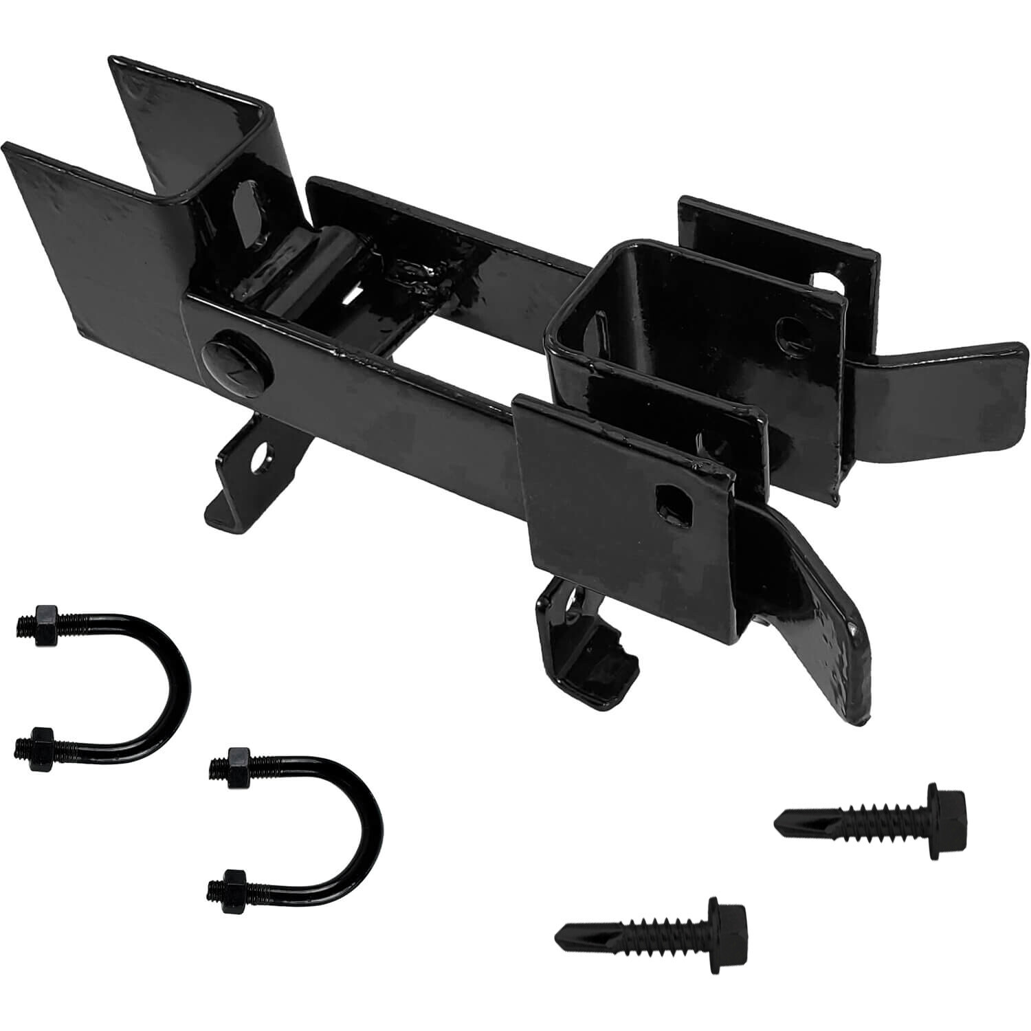 Black Strong Arm Double Gate Latch – Commercial and Residential