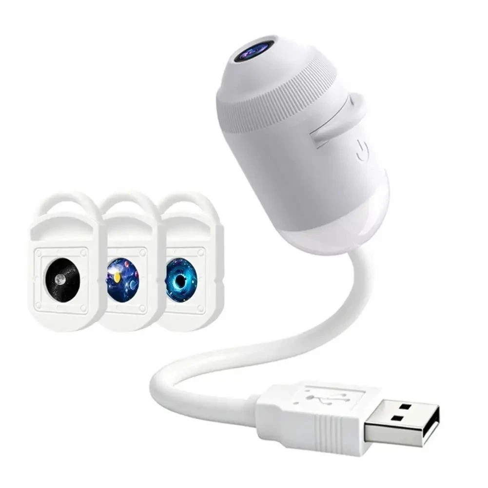 Hd Smart Dynamic 5d Holographic Night Light Projector, 2 In 1 Galaxy Night Light