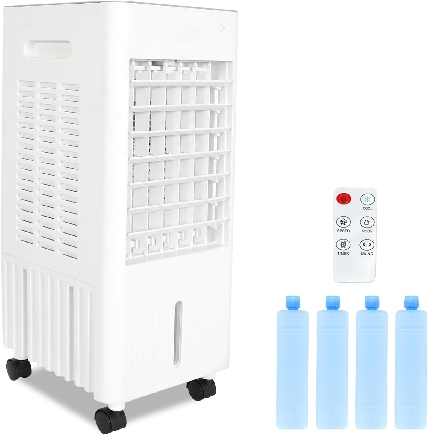 Portable Air Conditioners w/Remote, 4 Modes & 3 Speeds,Waterless Alert System