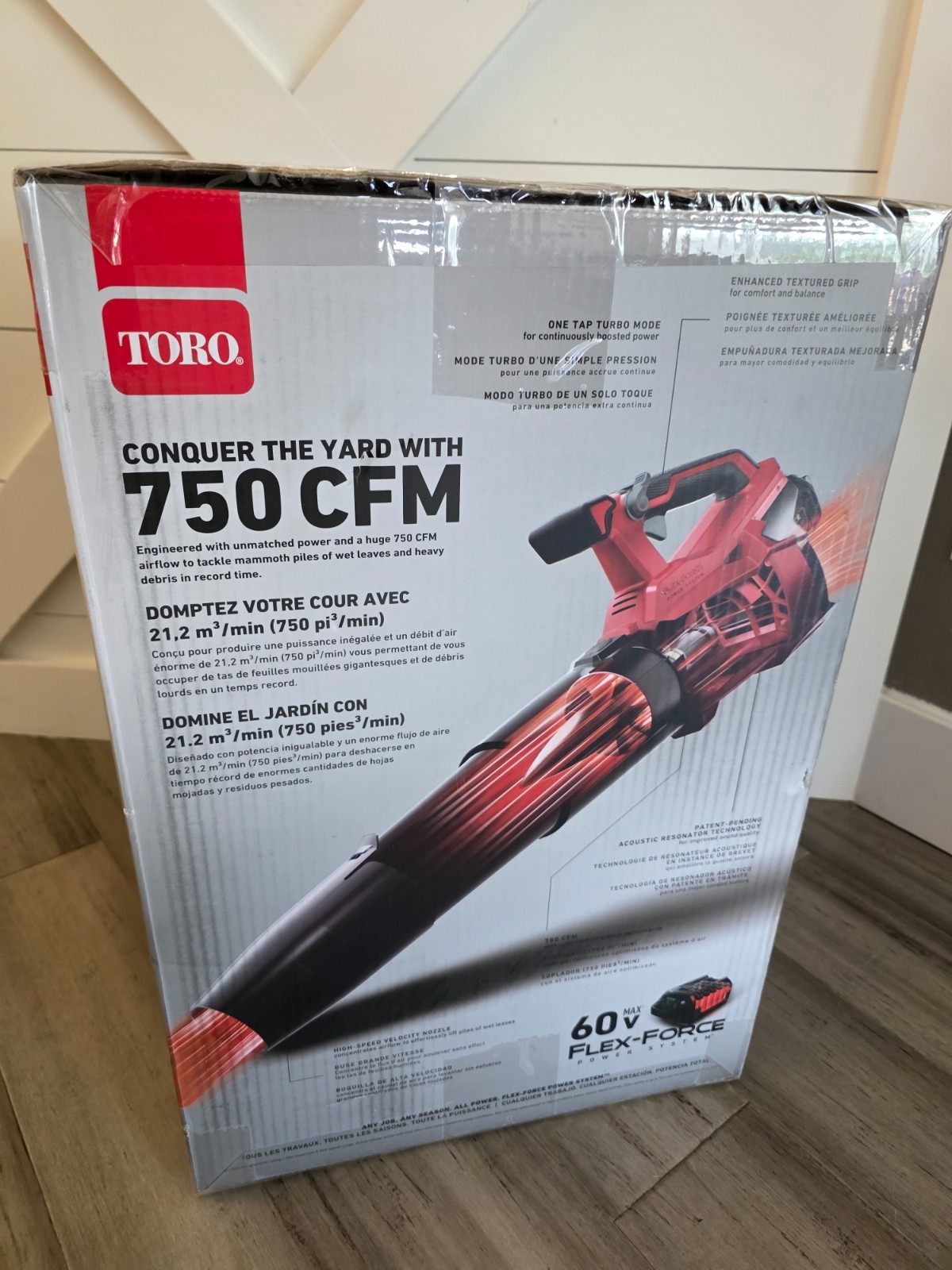Toro Flex-Force 60V 750 CFM / 145 MPH Battery Leaf Blower Kit – With Battery