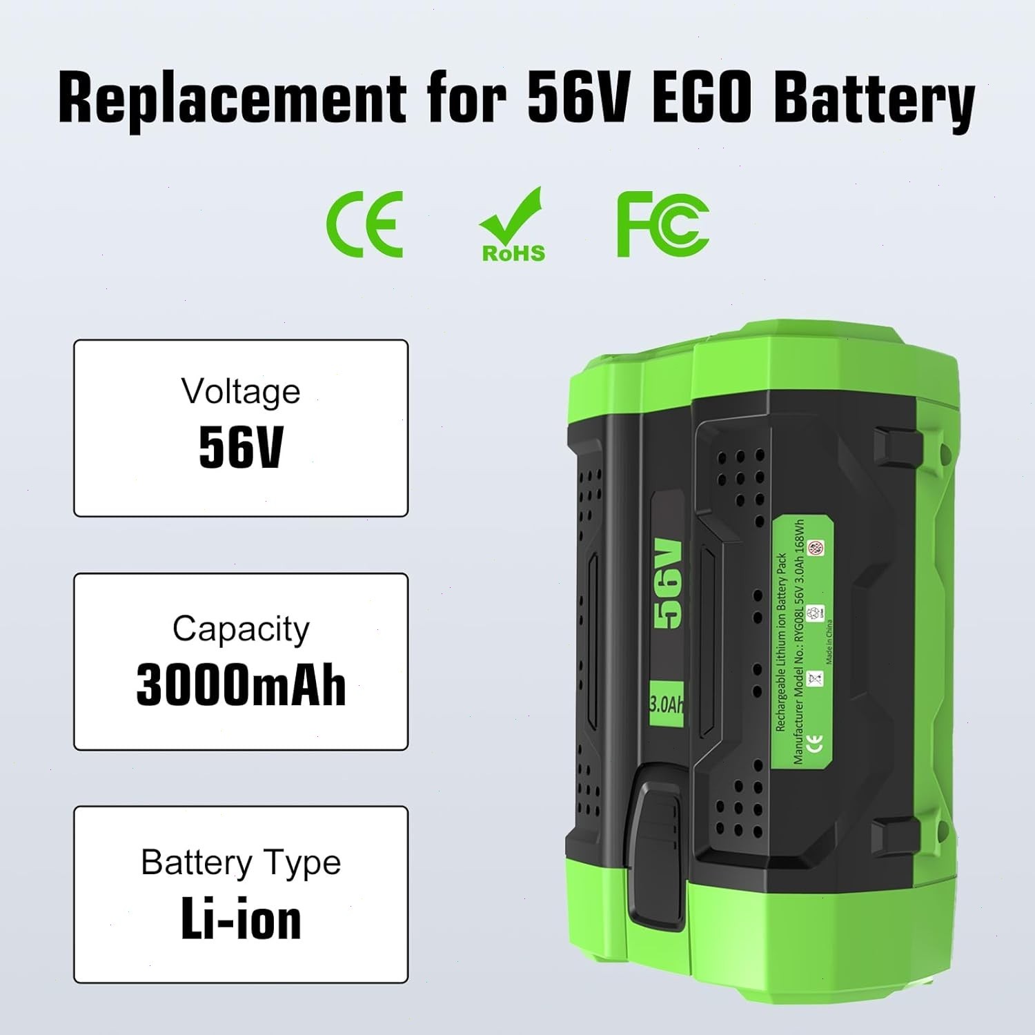For EGO BA1400T 56V 2.5AH ARC LITHIUM ION BATTERY FITS ALL EGO 56V Power+ TOOLS
