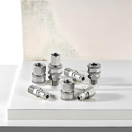 Pressure Washer Quick Connect Fittings 3/8 Inch NPT Stainless Steel 8 Piece