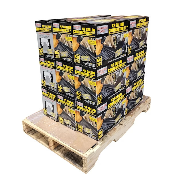 Contractor’s Choice 42-Gal Black Construction Trash Bags, Scent-Free, 50 Ct