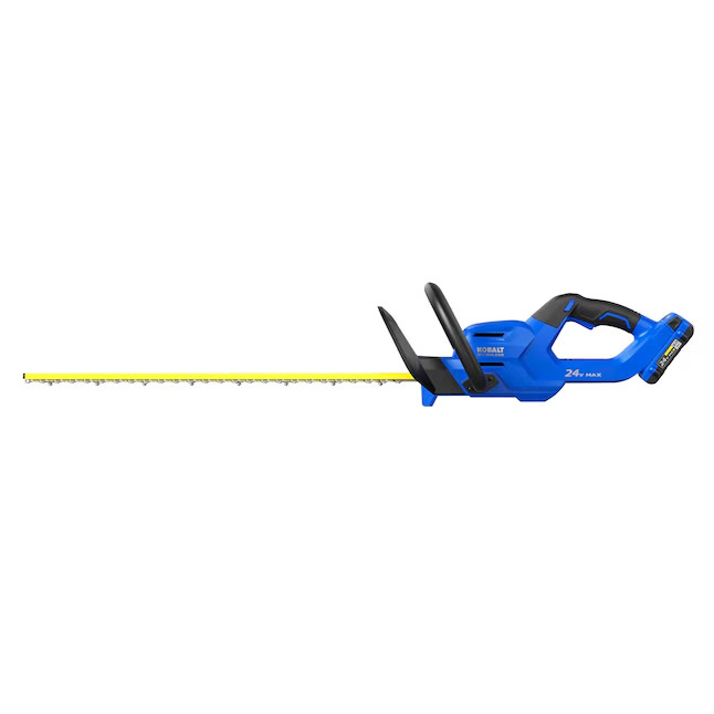 Kobalt 24V Max 24 in Dual Cordless Electric Hedge Trimmer Kit 2.0Ah Battery New