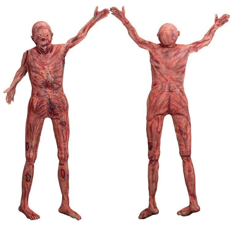 Halloween Bloody Dead Body, 4.6 ft Latex Skinned Full Body Hanging Corpse Tor…