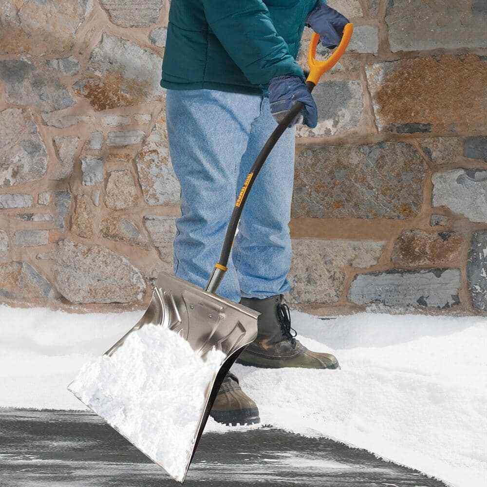 20 In. Aluminum Combo Blade Snow Shovel 20 in Wide Blade Pushes and Shovels Snow