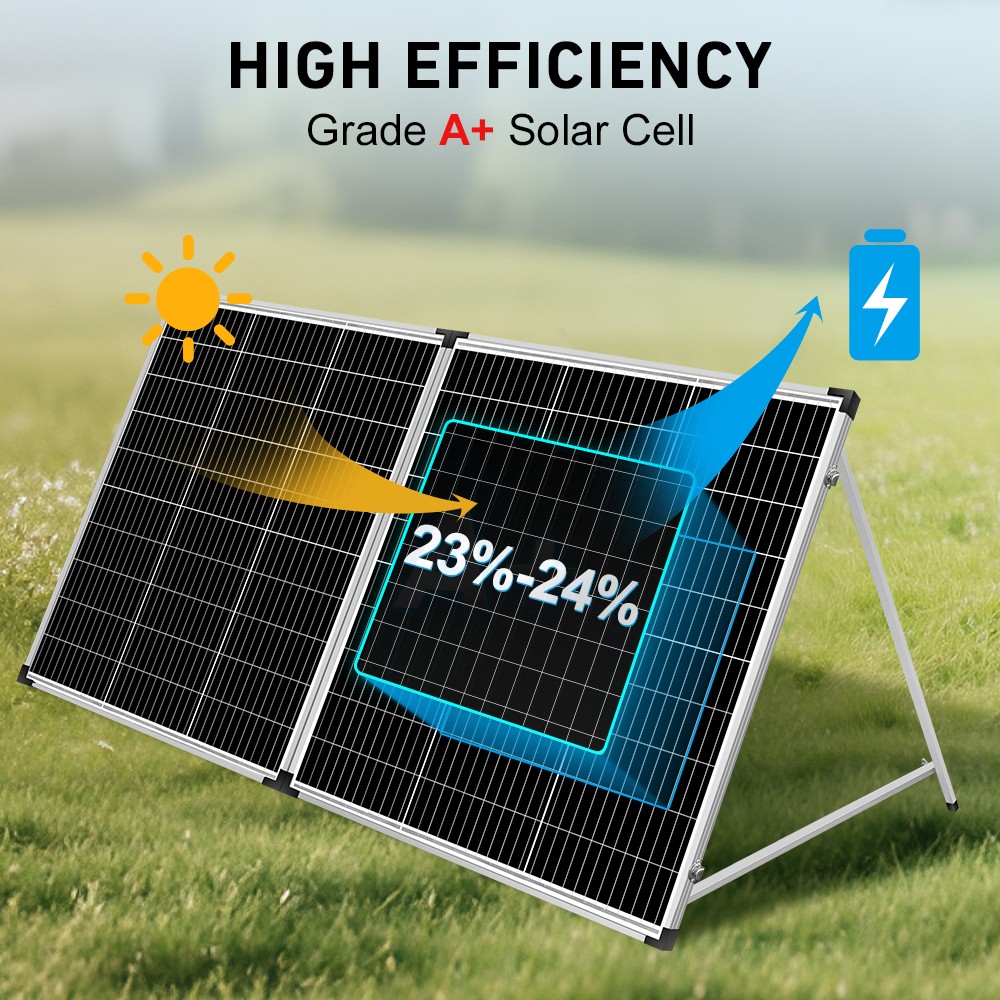 Dokio 200W 18V Mono Efficiency Solar Panel for Off-Grid Power/RV/Boat/Battery