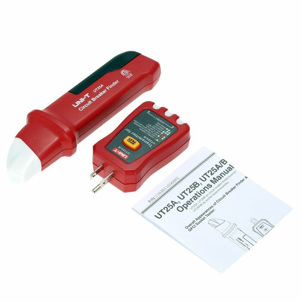 UT25A Digital Circuit Breaker Finder Tool with GFCI Outlet Socket Tester 90-120V