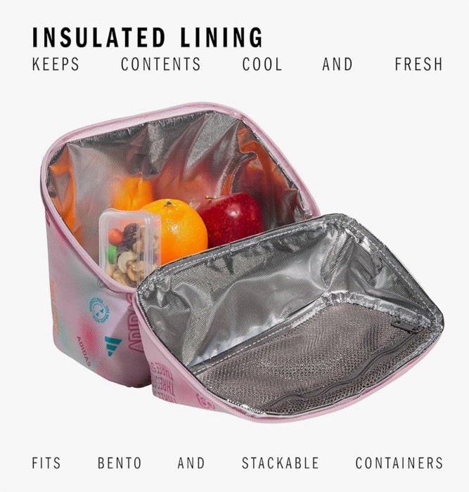 Brand New Pink Adidas Affiliate Lunch Bag For Kids, Teens, Adults