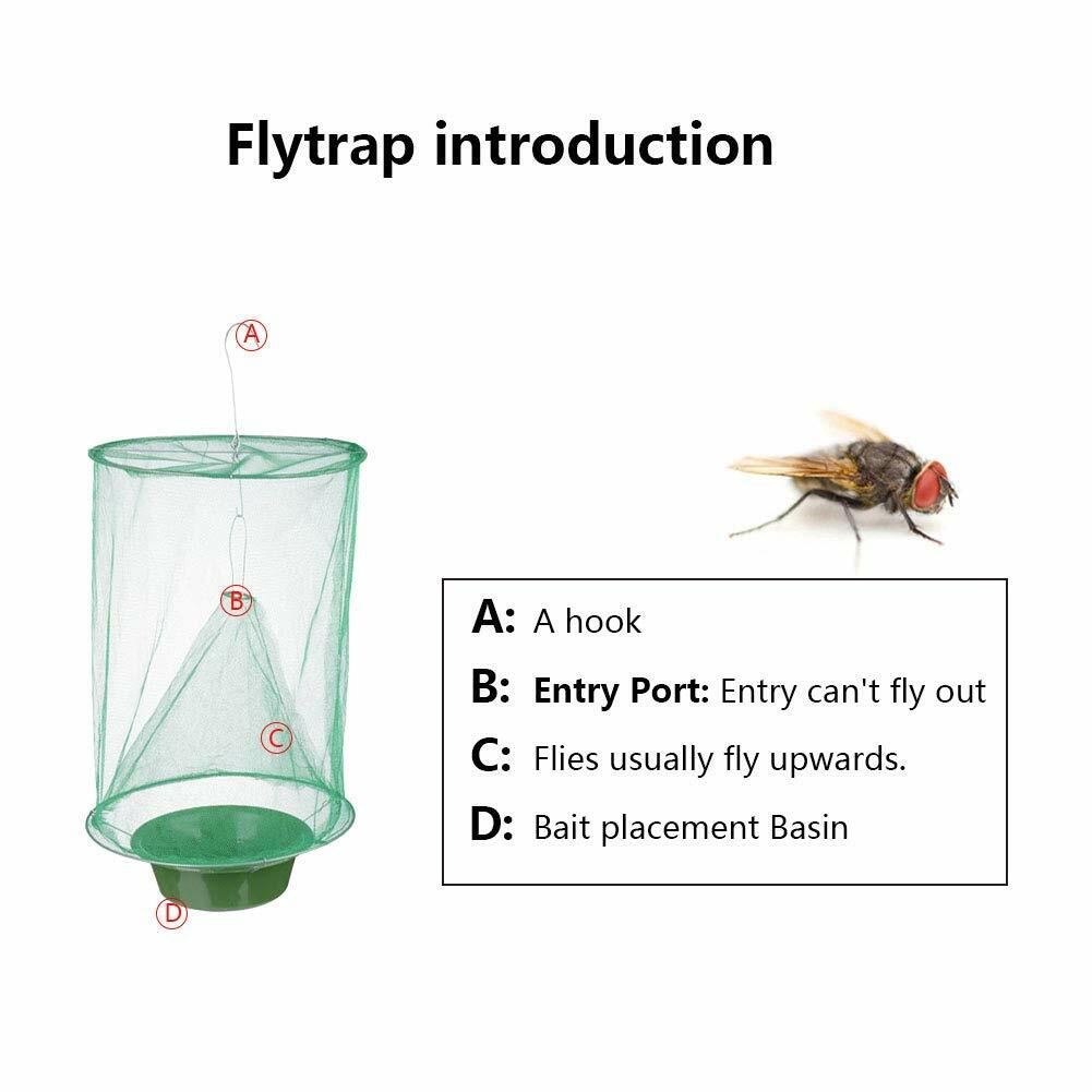 4 Pcs The Ranch Fly Trap Outdoor Fly Trap Killer Bug Net Cage Perfect for Horses