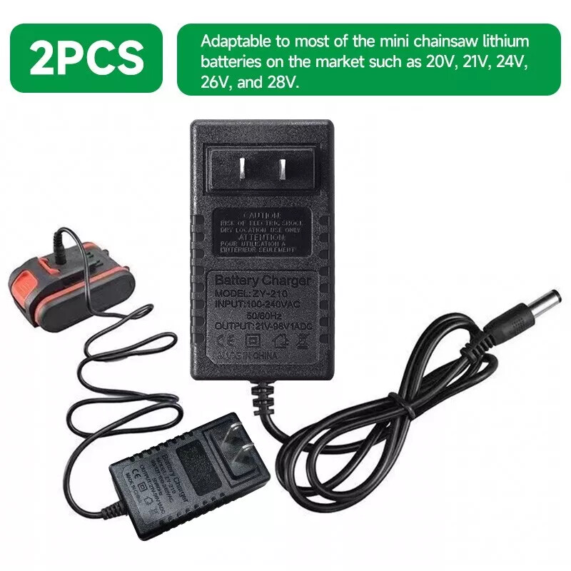 Mini Chainsaw Charger Adapter For 21V 24V Battery Cordless Saw (Only Charger)