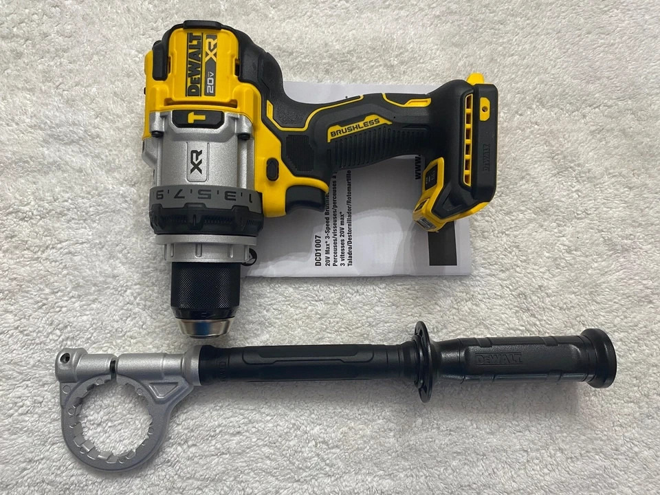 New Dewalt DCD1007B 20V 20 Volt Max XR 1/2″ Brushless Hammer Drill with Handle