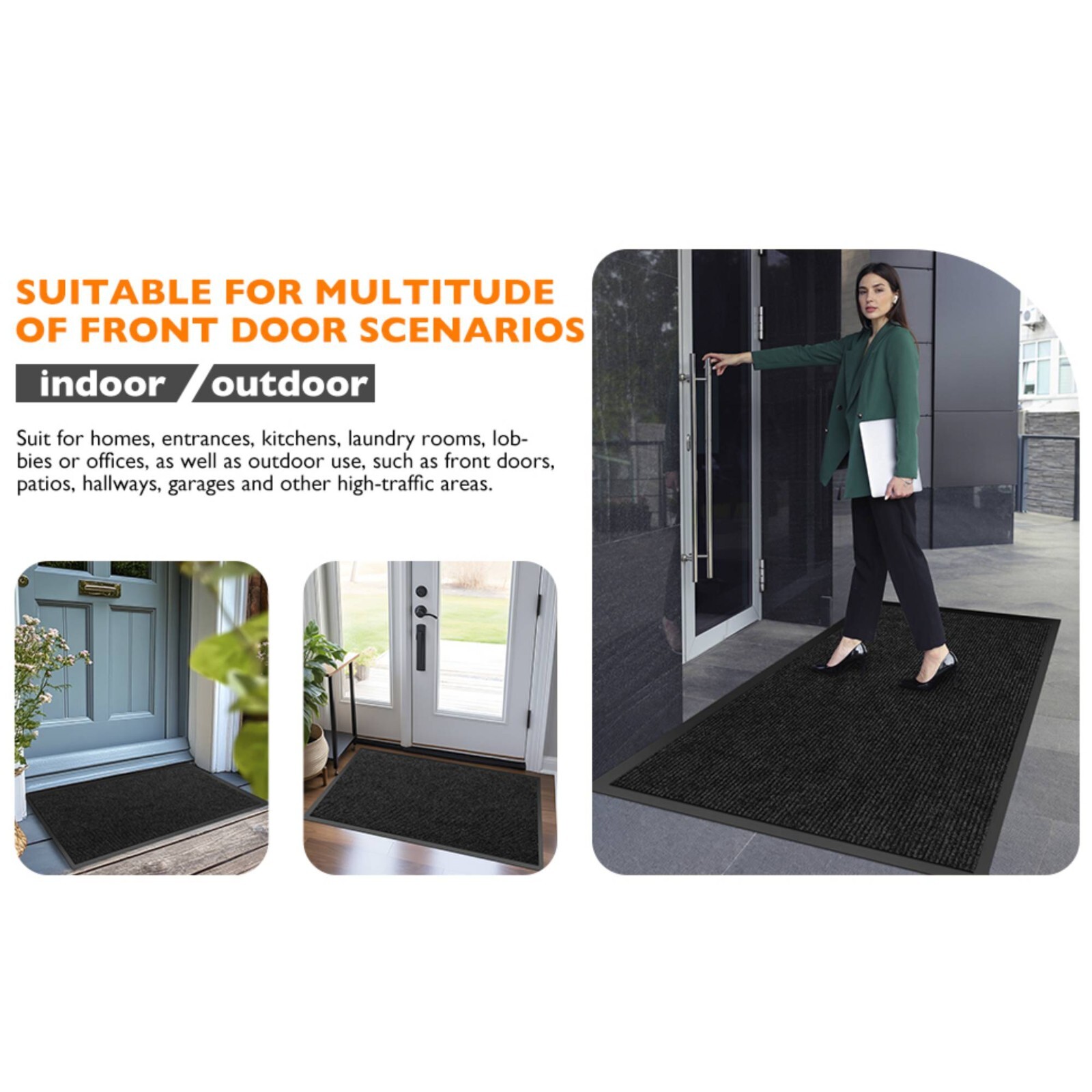 Entrance Mat Front Door Doormat for Indoor Outdoor Heavy Duty Commercial Mats