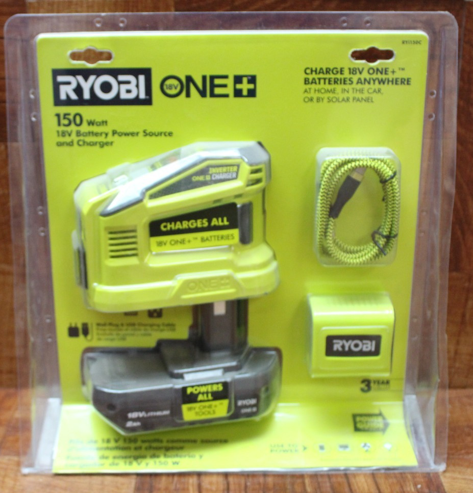 Ryobi RYi150C 18V ONE+ 150W Battery Power Source and Charger – Green