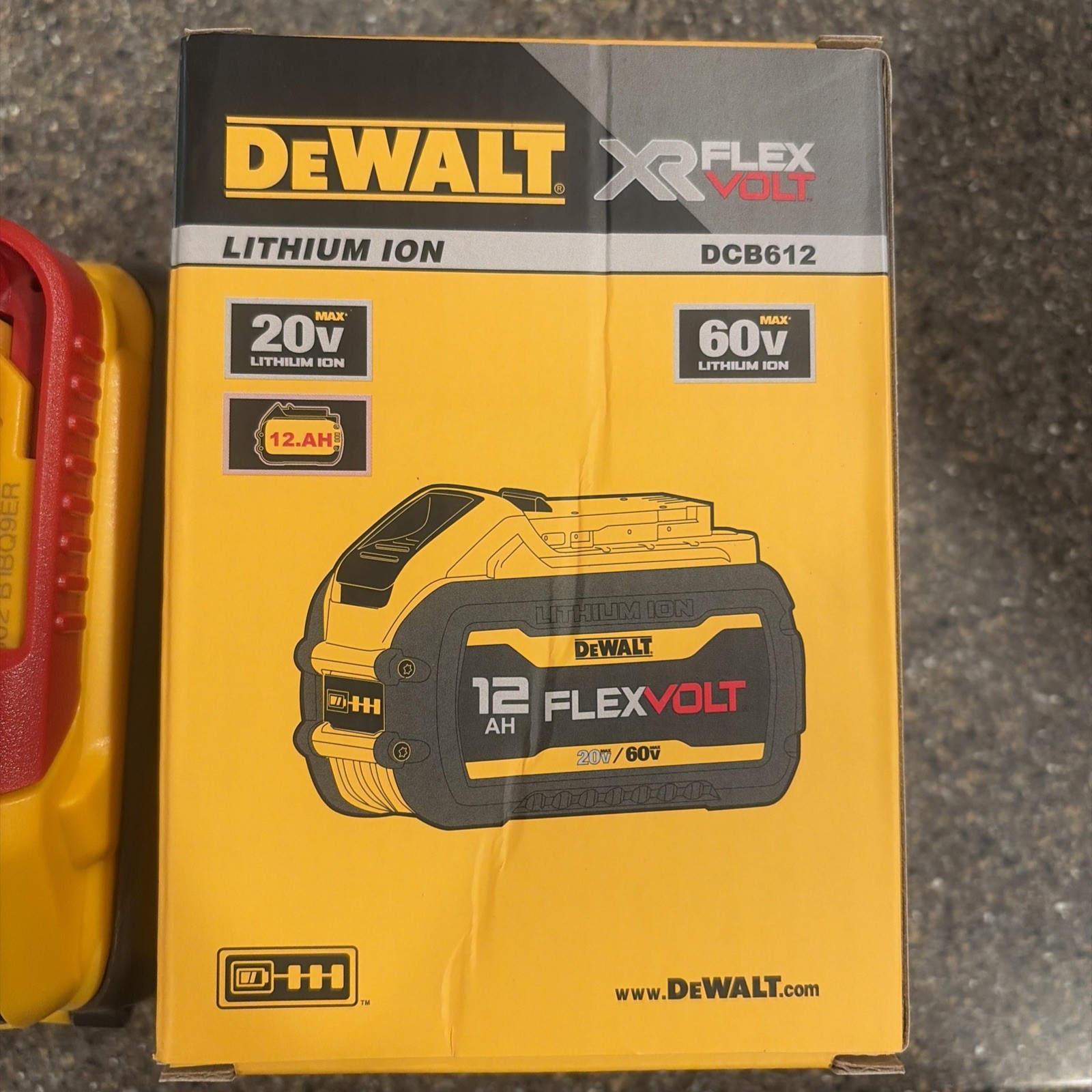 NEW For DEWALT DCB612 20v/60v Max FLEXVOLT 12Ah Li-Ion Battery NEW IN BOX