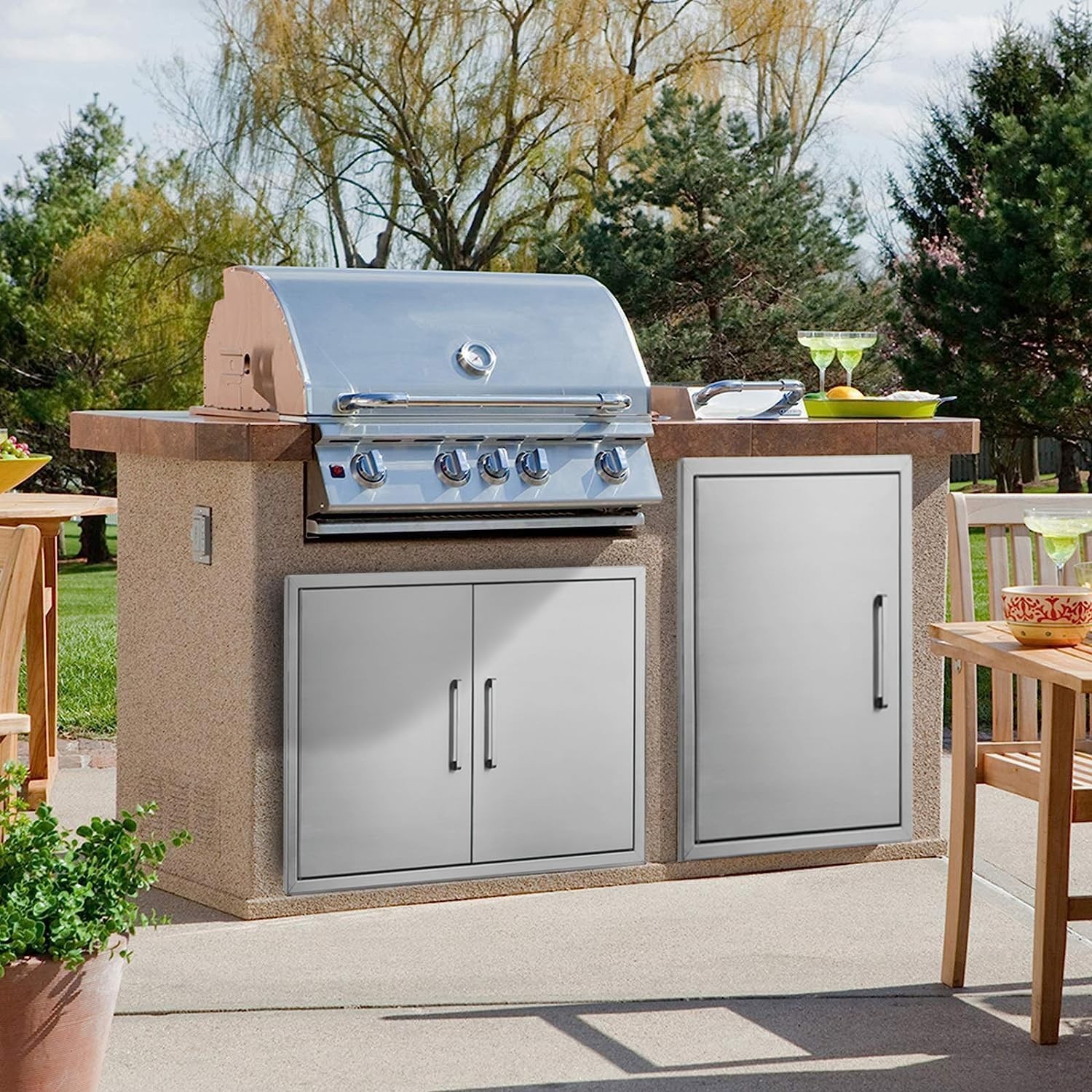 NEW Stainless Steel Access BBQ Island Kitchen BBQ Door Outdoor Kitchen Drawers