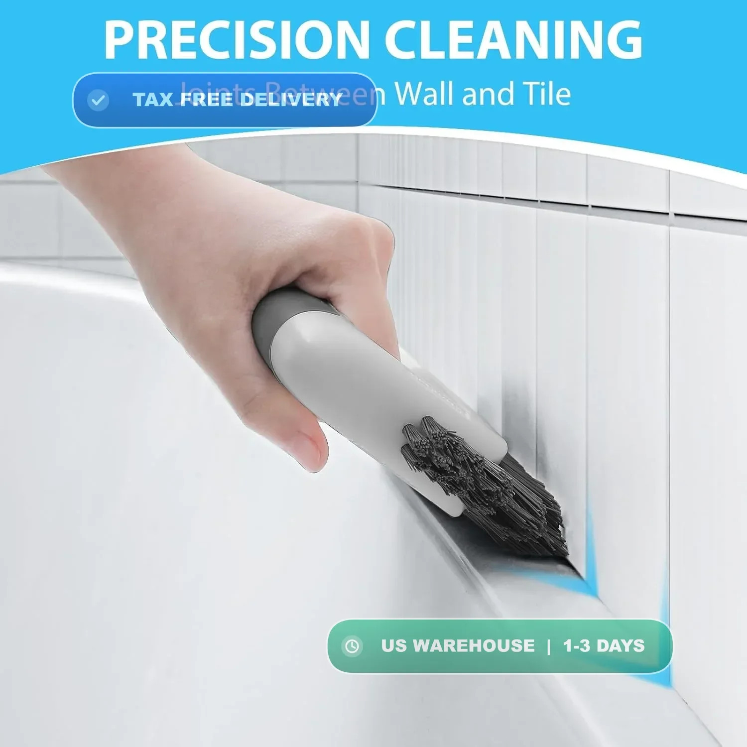 Grout Cleaning Brush, V Shape Stiff Grout Cleaner Brush for Floors Tile Grout Sc