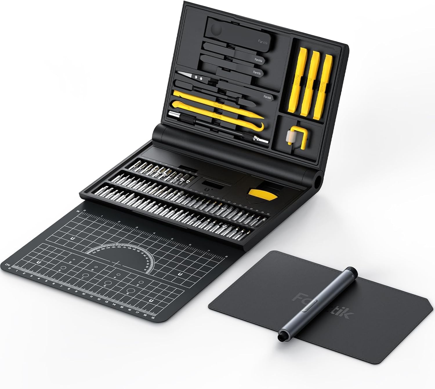 Fanttik Electric Screwdriver Kit, Precision Screwdriver Set, 64 Magnetic Bits,