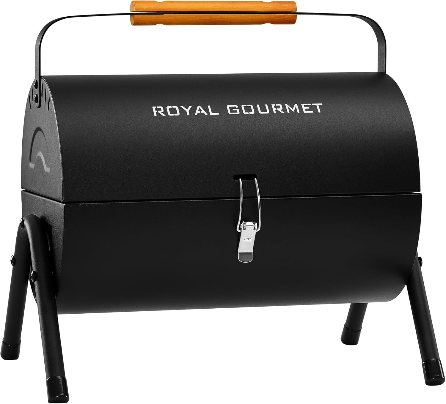Royal Gourmet CC1015W Portable Charcoal Grill, 147 sq. in. Cooking Grid, Wooden