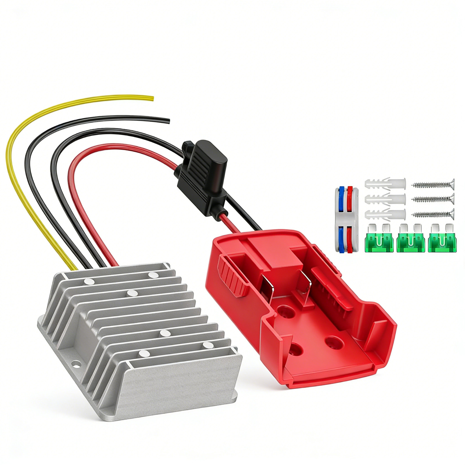 18V to 12V Step Down Converter Compatible with Milwaukee 18V Battery Adapter