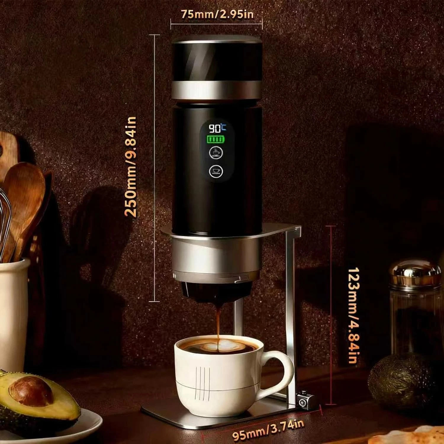 Portable Coffee Maker with 7500mAh Battery – Ideal for Travel & Camping