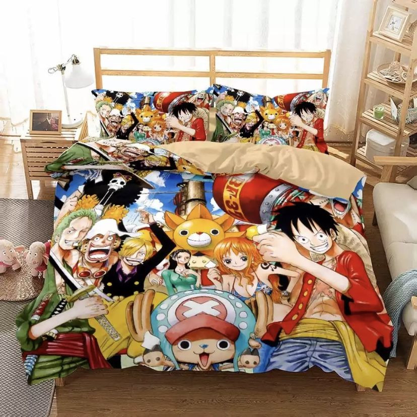 One Piece Luffy 3D anime bedding set