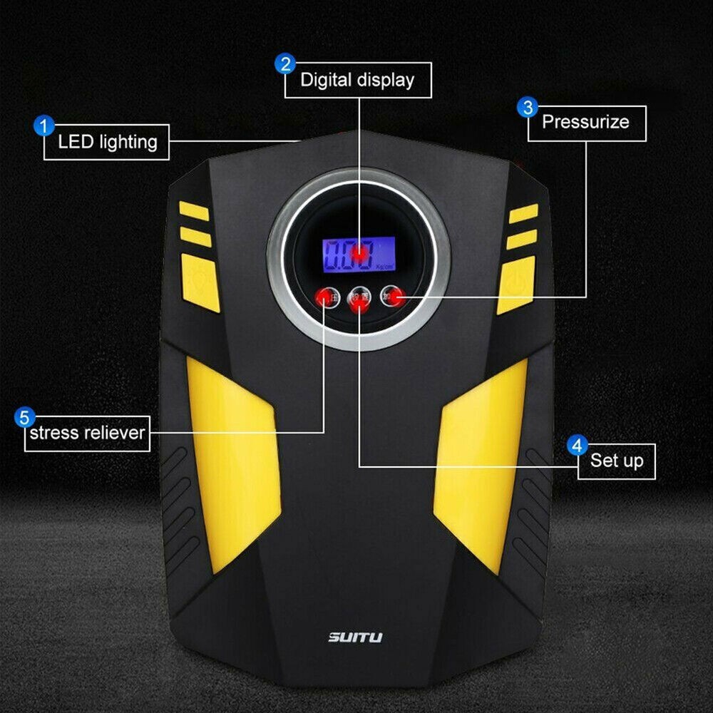 Car Air Tire Pump Inflator Compressor Digital Electric Auto Portable 150PSI 12V