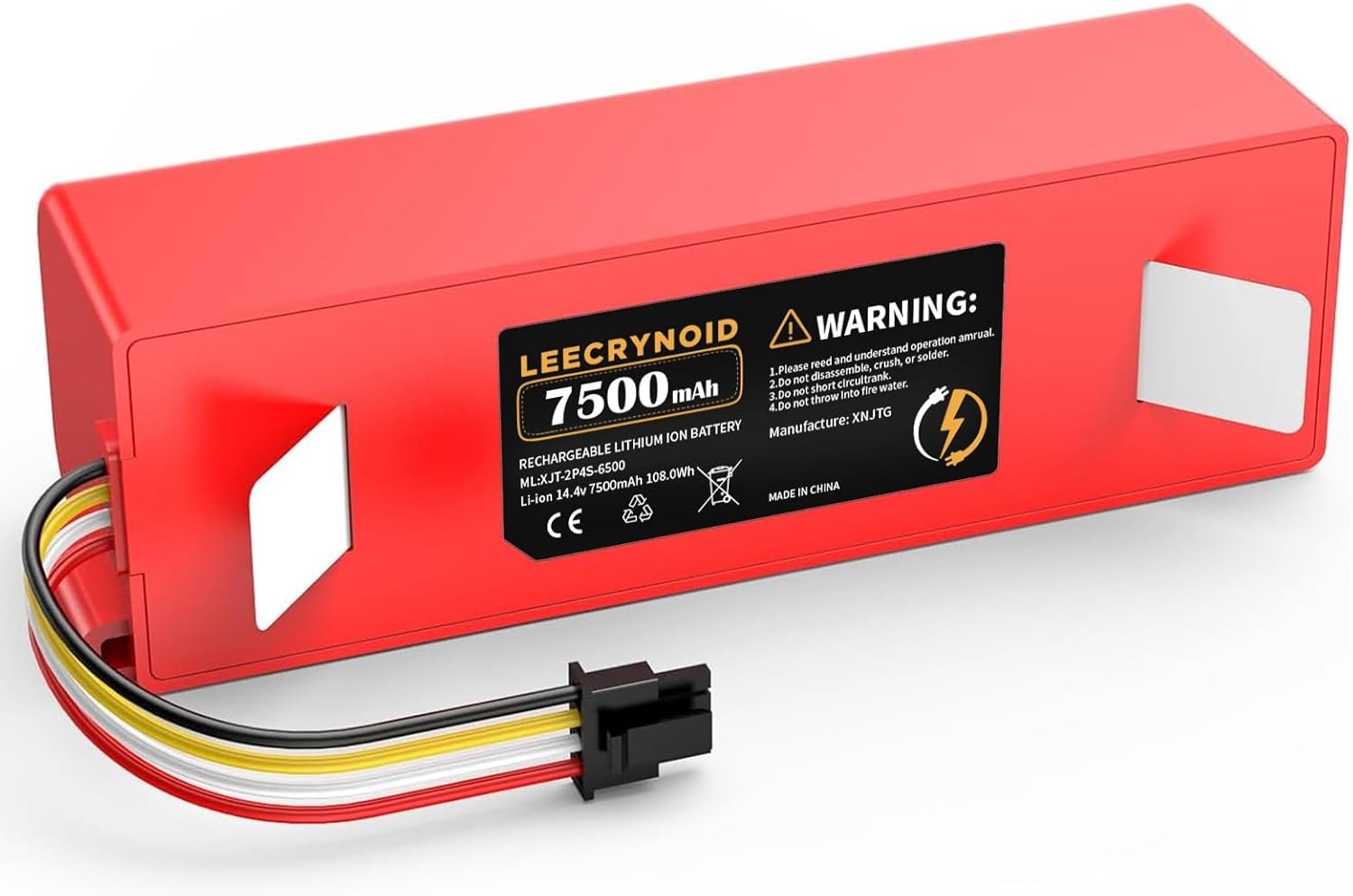 Upgraded 7500mAh 14.4V Replacement Battery for Roborock S4 S5 S6 S7 Q7 Max S50