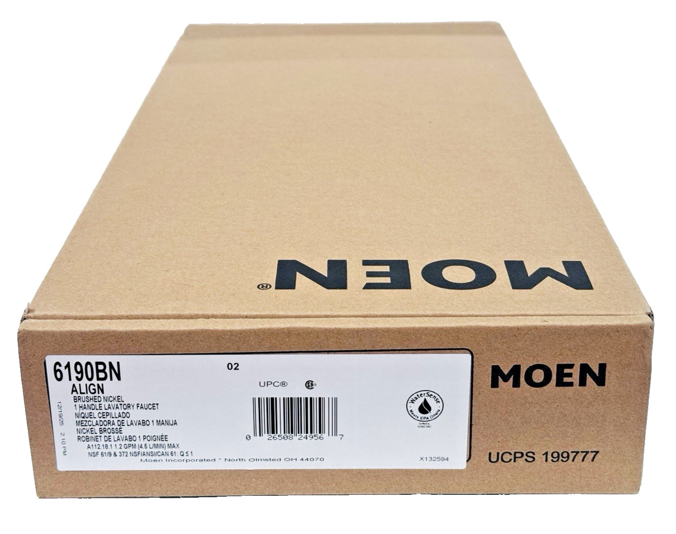 Moen Align Brushed Nickel 1 Handle Modern Bathroom Faucet/Drain Assembly 6190BN