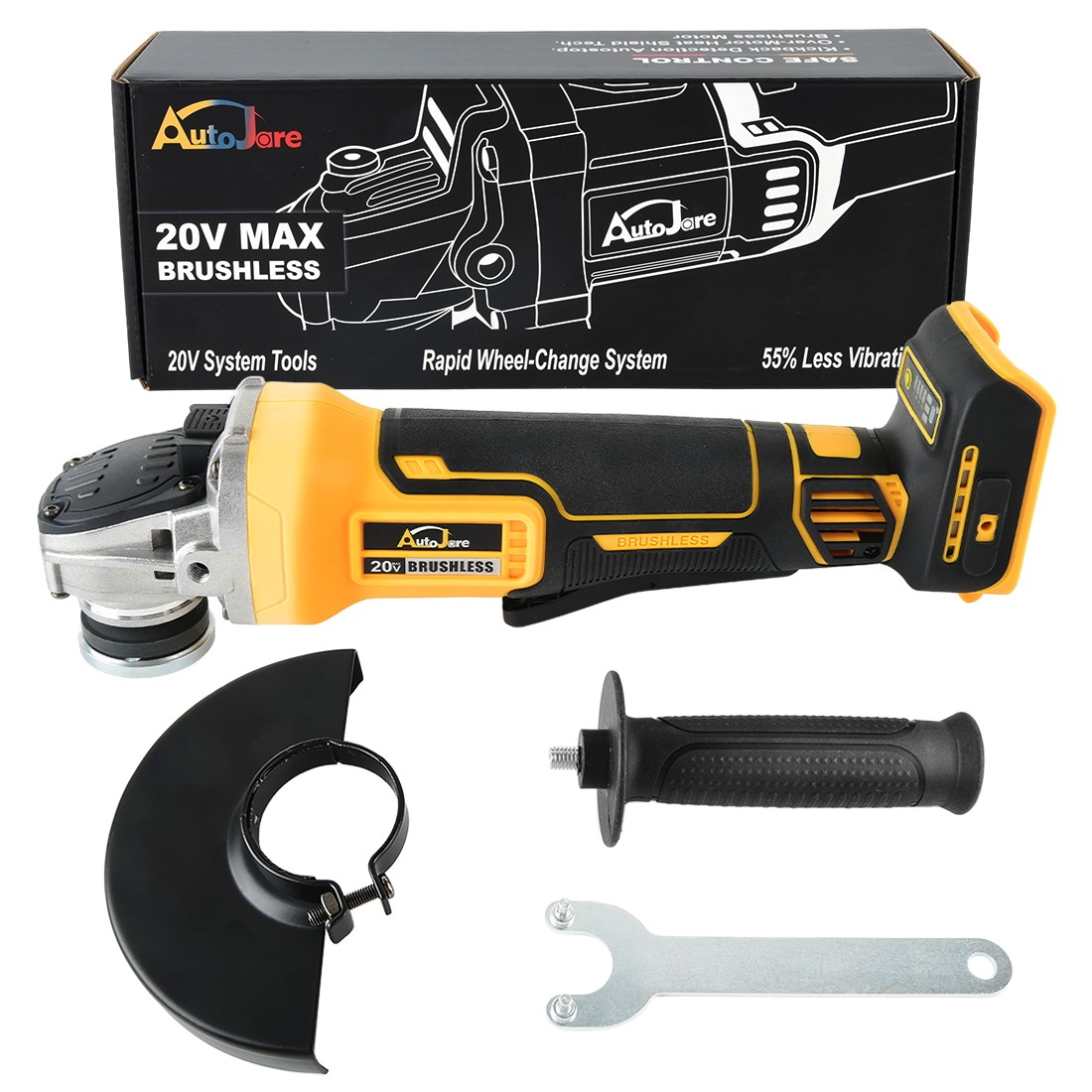 Cordless Angle Grinder for Dewalt 20V Battery 4-1/2″ Brushless 9000RPM Tool Only