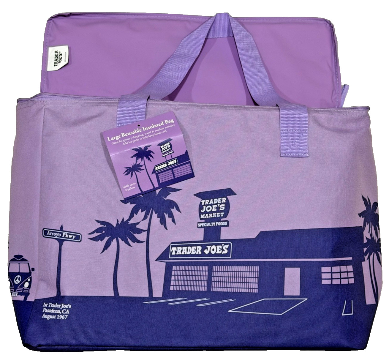 ⚡️ Trader Joe’s Green Tote Insulated Freezer Cooler Bag NEW FREE SHIP ❤️