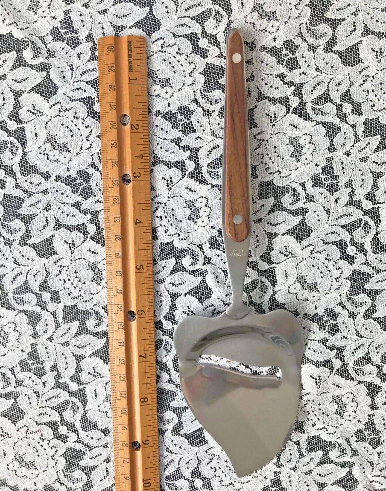 Scandinavian Style Cheese Slicer Shaver Stainless Steel Wood Handle