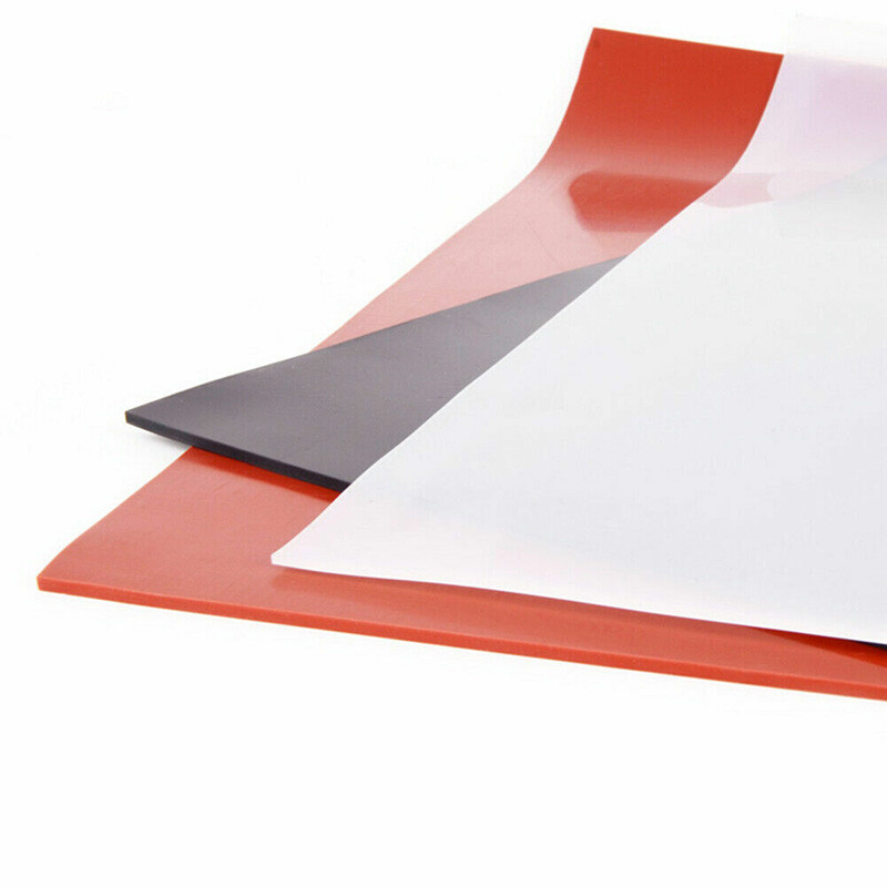 Silicone Rubber Sheet Plate Mat High Temp Gasket Red Black White Thick 0.1mm-5mm