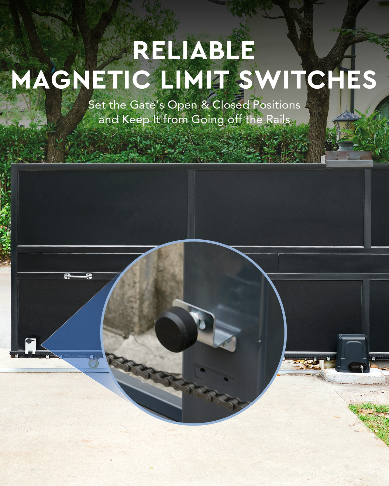 CO-Z Round Magnetic Limit Switches Nylon Gate Magnets for Sliding Gate Opener