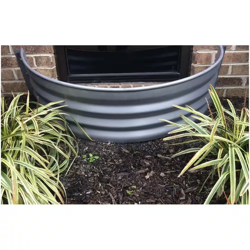 Vestal 37 in. x 18 in. Galvanized Metal Round Window Well
