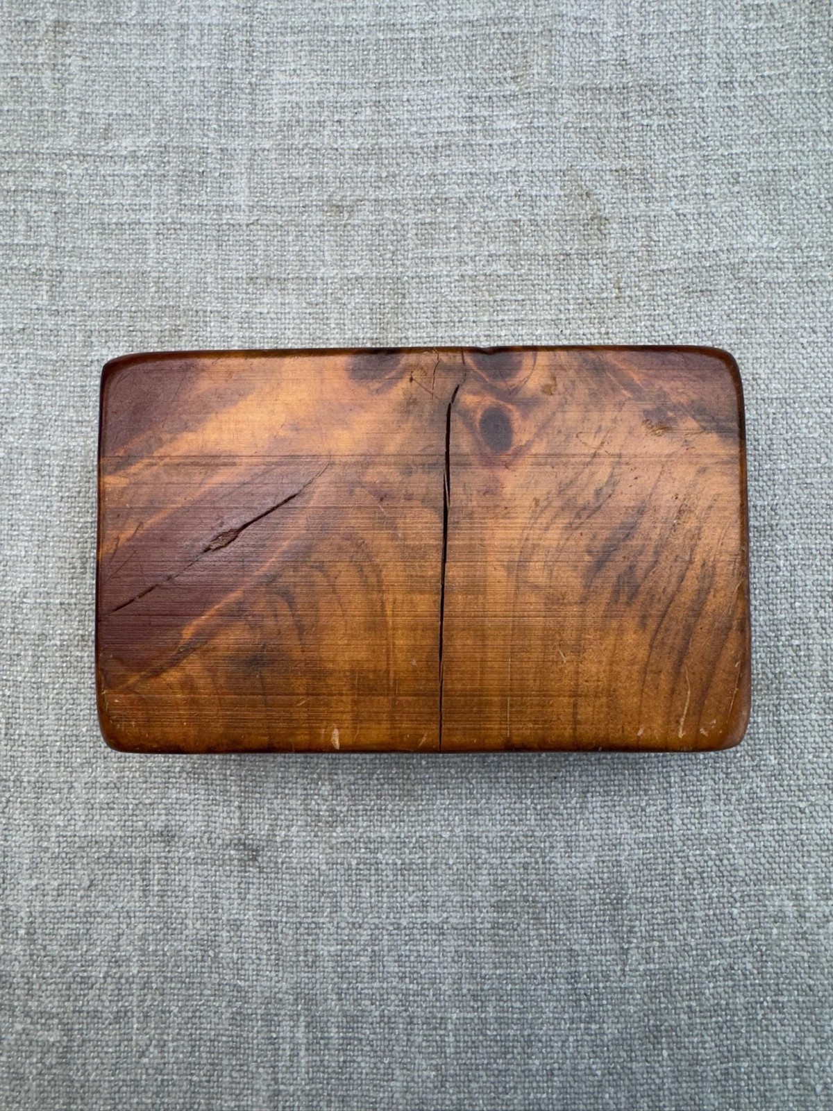 Brown Wood Bumper Block Small Rectangular Rustic Primitive Freestanding Decor