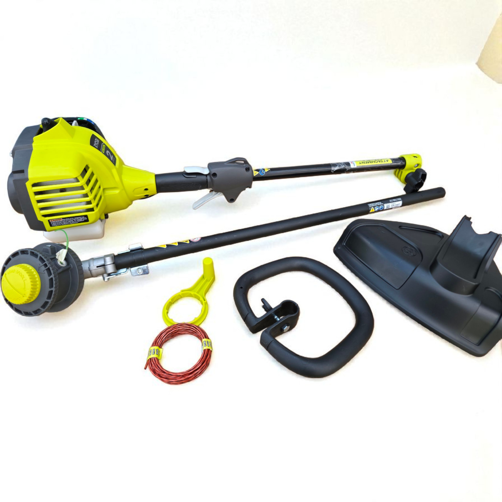 RYOBI String Trimmer 25cc 2-Cycle Gas-Powered Straight Shaft, Attachment Capable