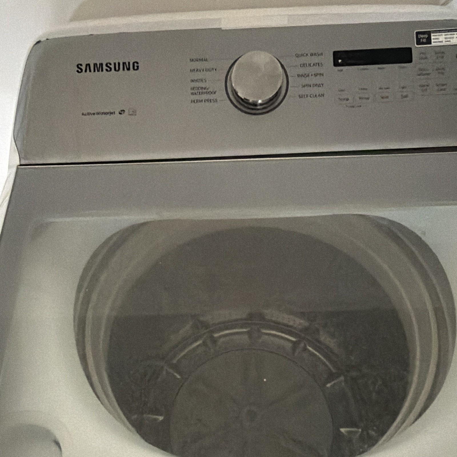 Samsung Top-Load Washer Self-Cleaning White/Gray Normal Heavy Duty Whites
