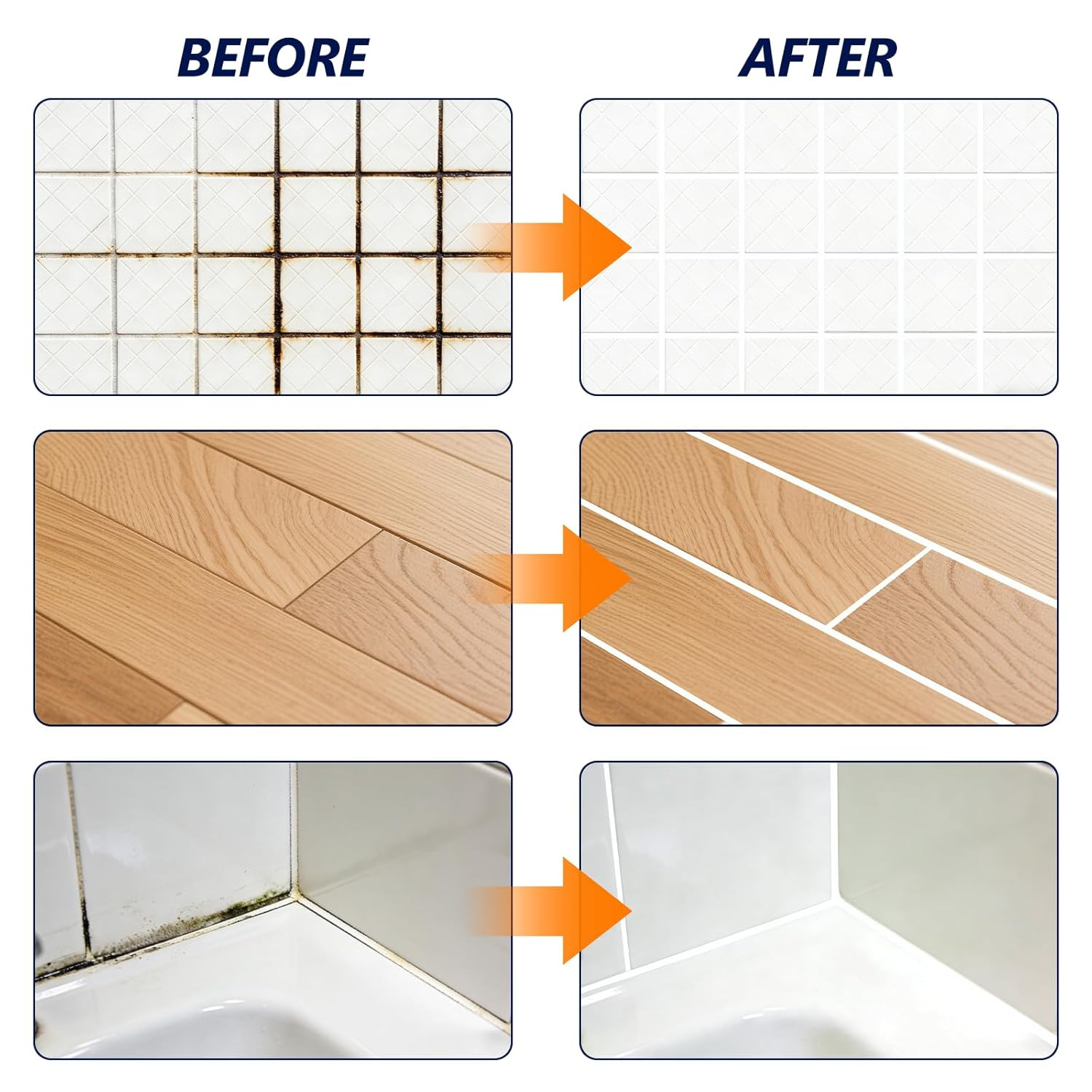 Tile Grout Repair Kit, 4 Pack Fast Drying Grout Filler for Shower, Bathroom & Ki