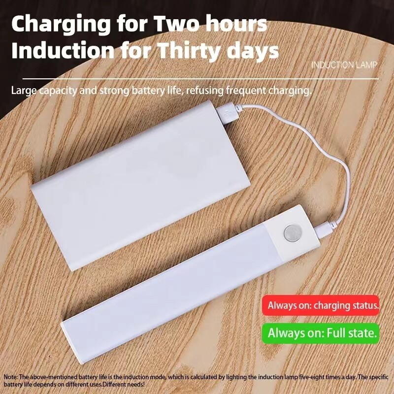 Rechargeable LED Motion Sensor Under Cabinet Closet Light USB Kitchen Lamp Strip