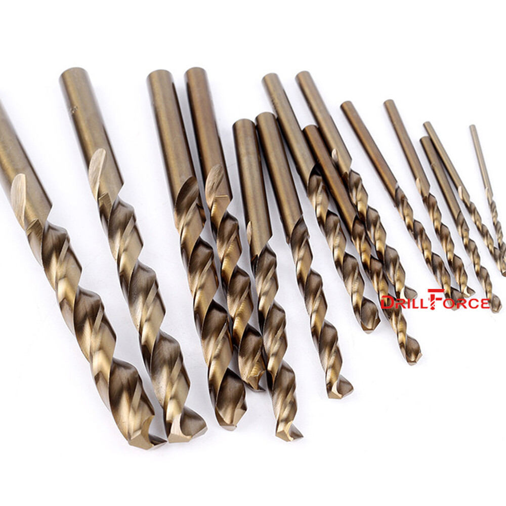 Drillforce 1/16″-1/2″ Cobalt Drill Bit Set M35 HSS Jobber Length Twist Drill Bit