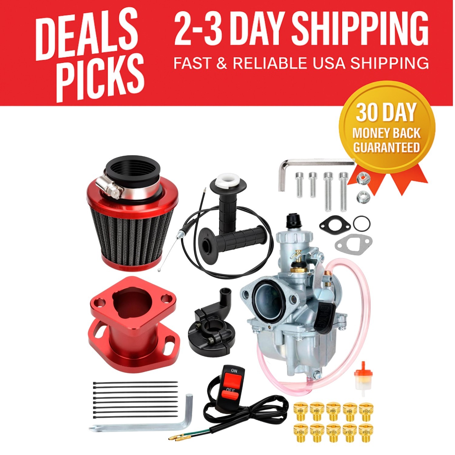 26mm Carburetor Assembly for Go-Kart & Mini Bike Engines – All-Inclusive