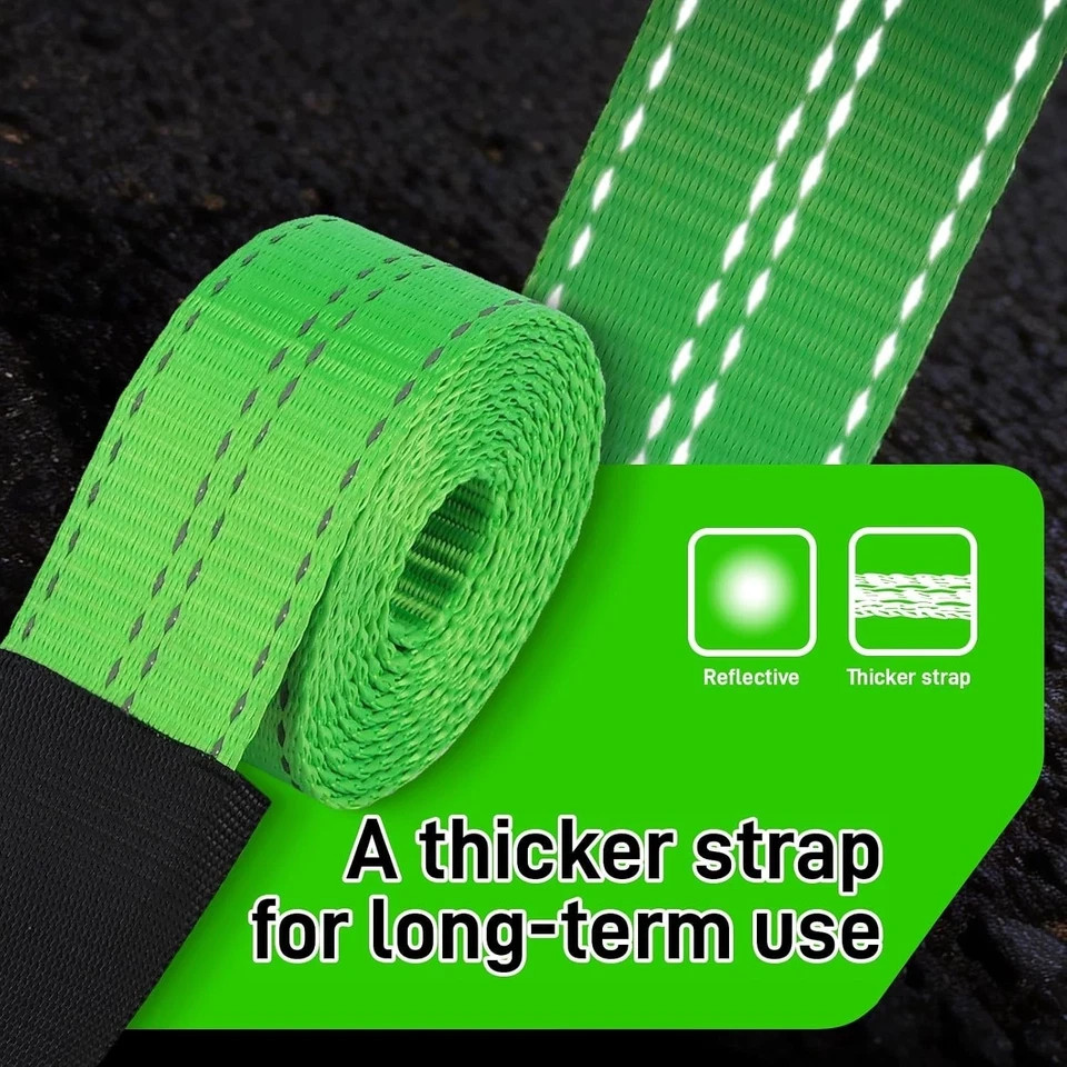 4 Pack Axle Straps Car Tie Down Straps for Trailers Wheel Tie Down Ratchet Strap