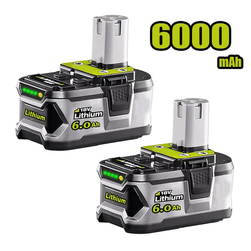 2PACK p108 Battery For RYOBI 18V Battery High Capacity Battery 6.0Ah Lithium