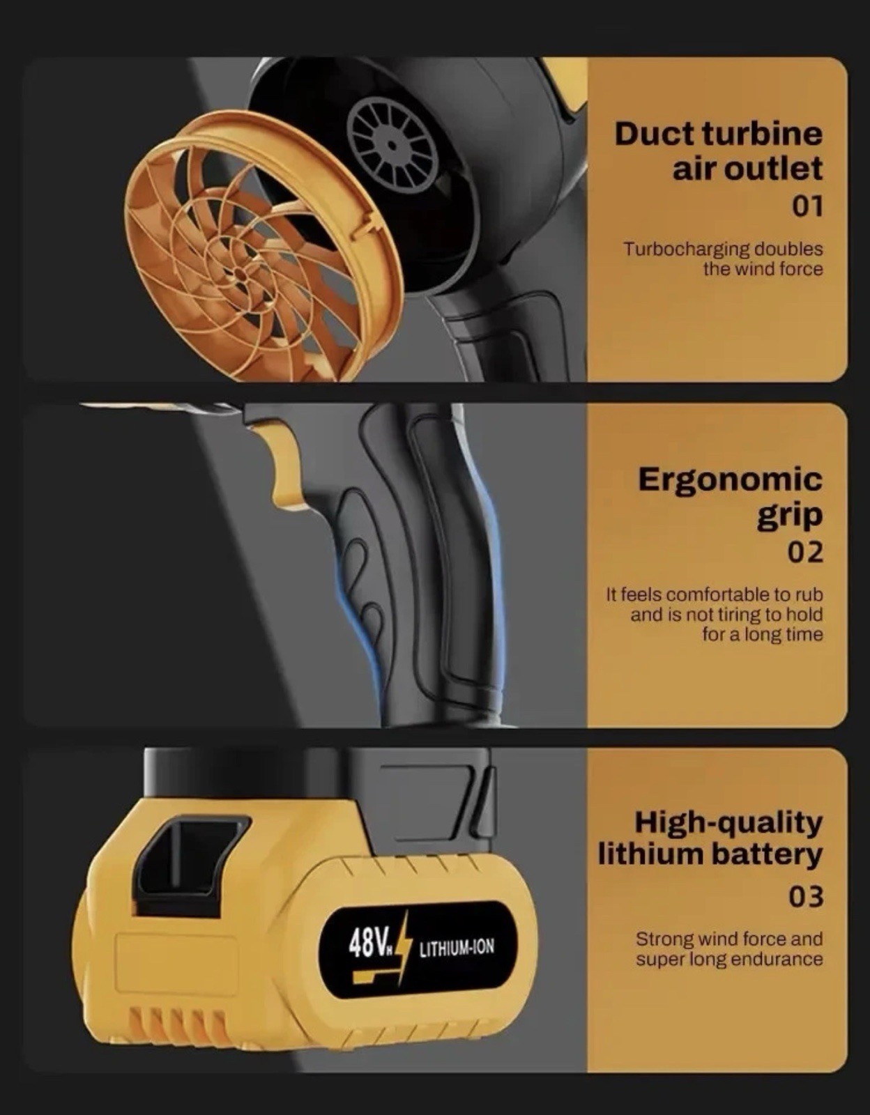 40000RPM Electric Air Duster Cordless Jet Dry Blower Portable Handheld Turbo Fan