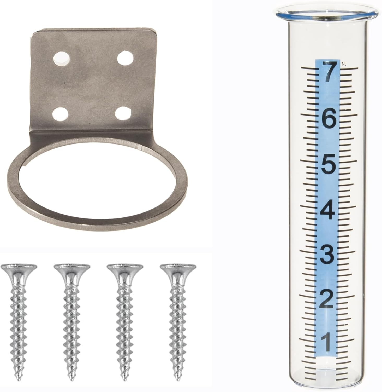 Compact 7-Inch Capacity Rain Gauge with Stable Design for All Weather Conditions