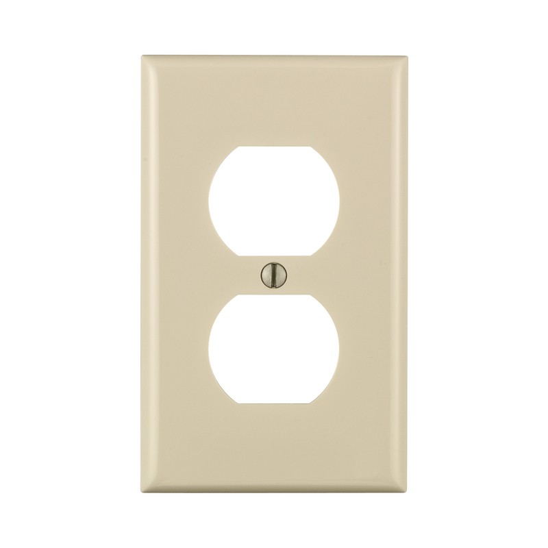 Leviton 80503-00T 1-Gang Midway Duplex Wall Plate 4.8 H x 3.12 W in. 10 Pack