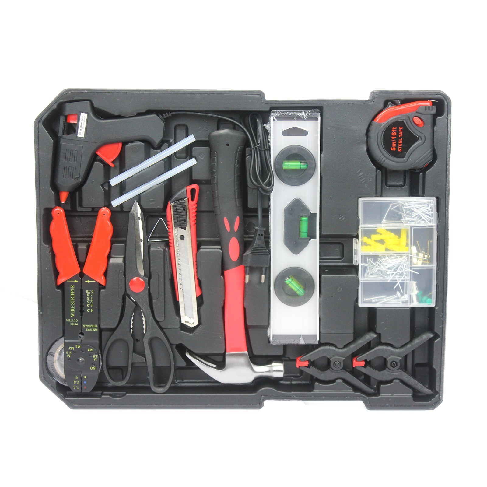 899pcs Home Repair Tool Set Kit, Toolbox Storage Case with 4 Drawers