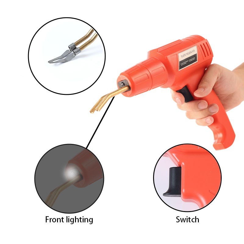 Upgrade 150W Hot Stapler Car Bumper Fender Fairing Welder Gun Plastic Repair Kit